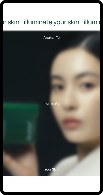 ILLUMIEL 모바일 메인 하단 페이지 — 뮤자인 이커머스 구축